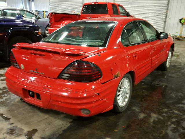 1G2NF52TX1M516695 - 2001 PONTIAC GRAND AM S RED photo 4