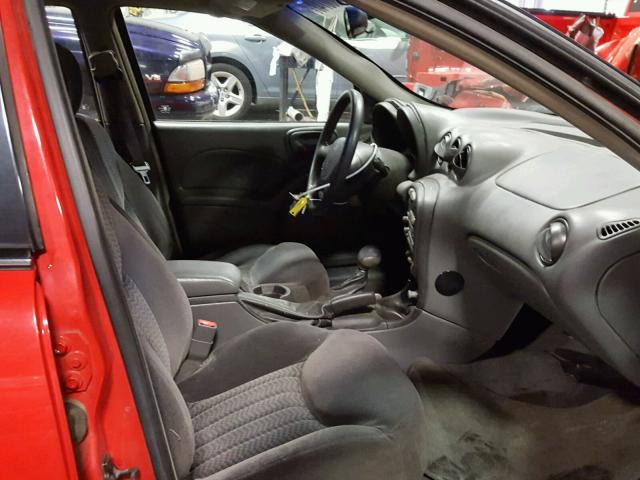 1G2NF52TX1M516695 - 2001 PONTIAC GRAND AM S RED photo 5