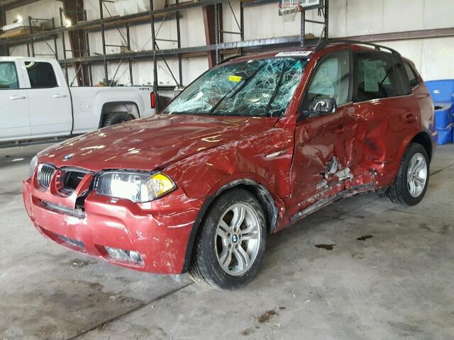 WBXPA93496WD32951 - 2006 BMW X3 3.0I RED photo 2