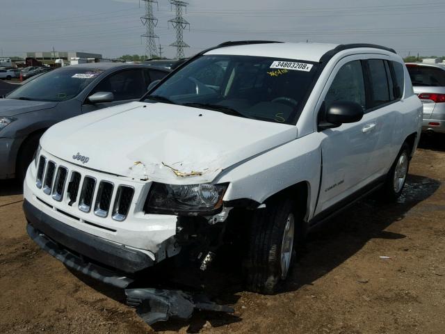 1C4NJCBA4FD397272 - 2015 JEEP COMPASS SP WHITE photo 2