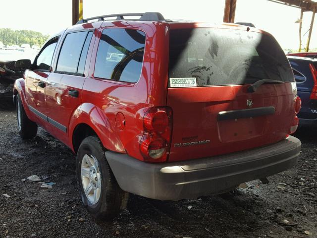 1D4HB38N65F616534 - 2005 DODGE DURANGO ST RED photo 3