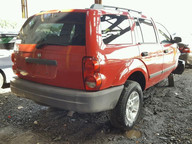 1D4HB38N65F616534 - 2005 DODGE DURANGO ST RED photo 4