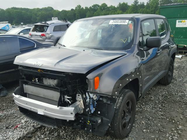 ZACCJBAB0HPG35263 - 2017 JEEP RENEGADE S GRAY photo 2