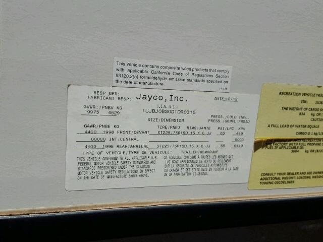 1UJBJ0BS0D1DR0315 - 2013 JYCO EAGLE WHITE photo 10