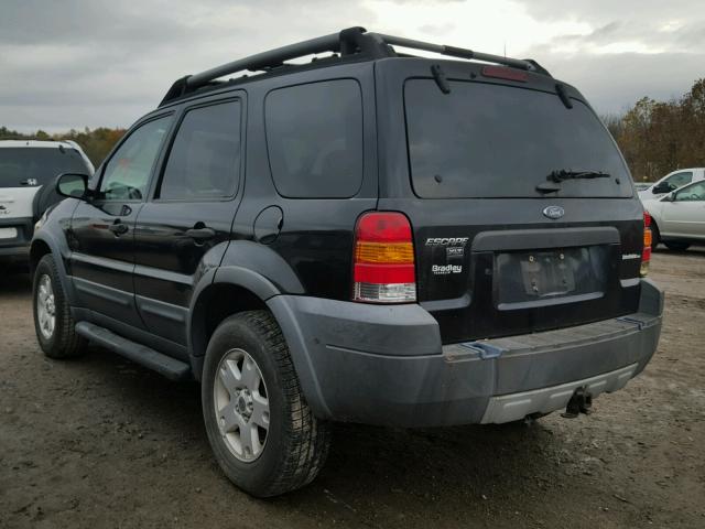 1FMYU93165KA93730 - 2005 FORD ESCAPE XLT BLACK photo 3