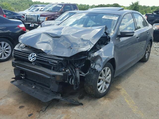 3VWD17AJ3EM373145 - 2014 VOLKSWAGEN JETTA SE GRAY photo 2