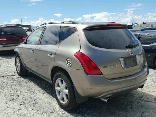 JN8AZ08T63W106239 - 2003 NISSAN MURANO SL TAN photo 3