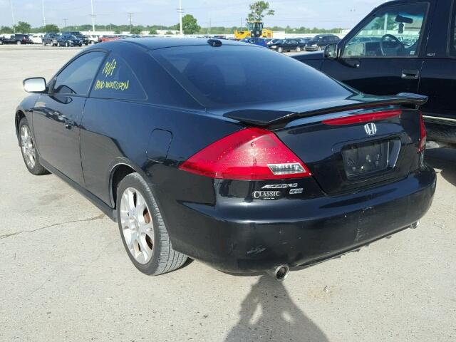 1HGCM82606A000425 - 2006 HONDA ACCORD EX BLACK photo 3