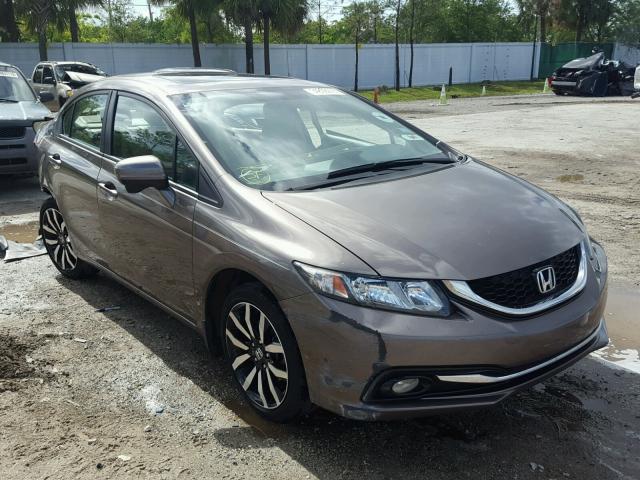 19XFB2F91EE009861 - 2014 HONDA CIVIC EXL BEIGE photo 1