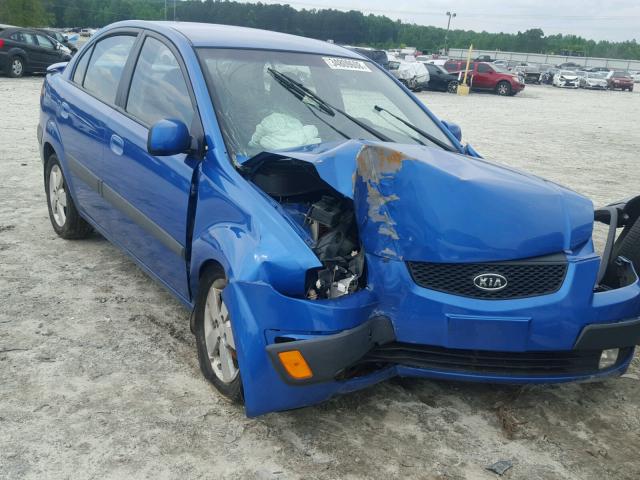 KNADE123286297701 - 2008 KIA RIO BASE BLUE photo 1