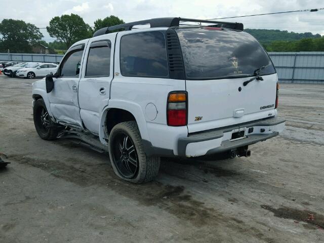 1GNEK13Z84R139947 - 2004 CHEVROLET TAHOE K150 WHITE photo 3