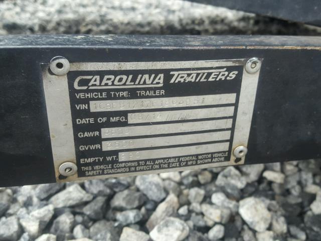 1C9FB1217E1803951 - 2014 UTILITY TRAILER BLACK photo 10