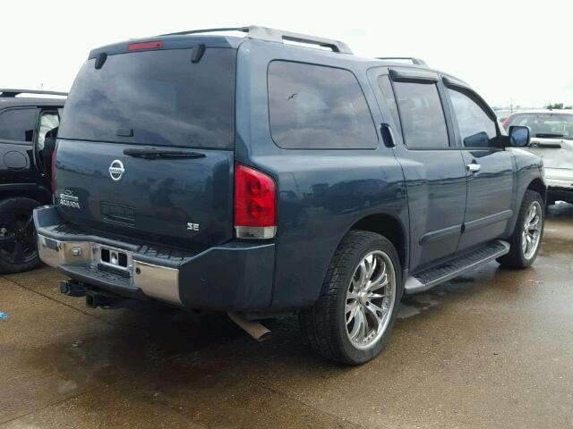 5N1AA08BX4N740117 - 2004 NISSAN ARMADA SE TURQUOISE photo 4