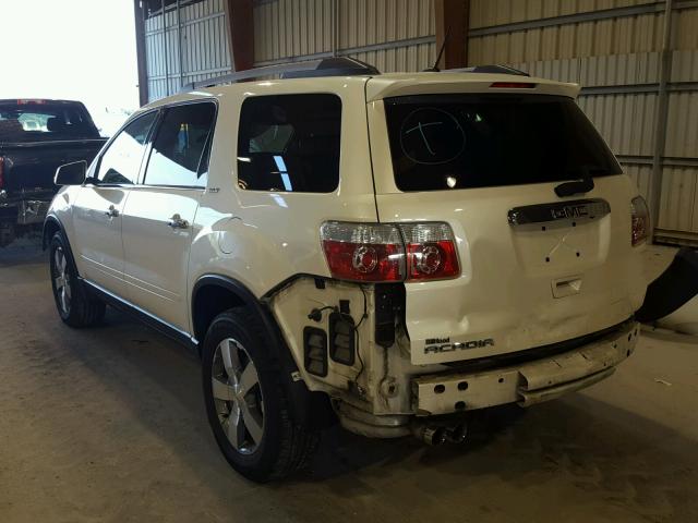 1GKKRRED0BJ337073 - 2011 GMC ACADIA SLT თეთრი ფოტო 3