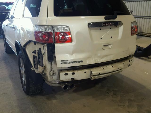 1GKKRRED0BJ337073 - 2011 GMC ACADIA SLT თეთრი ფოტო 9