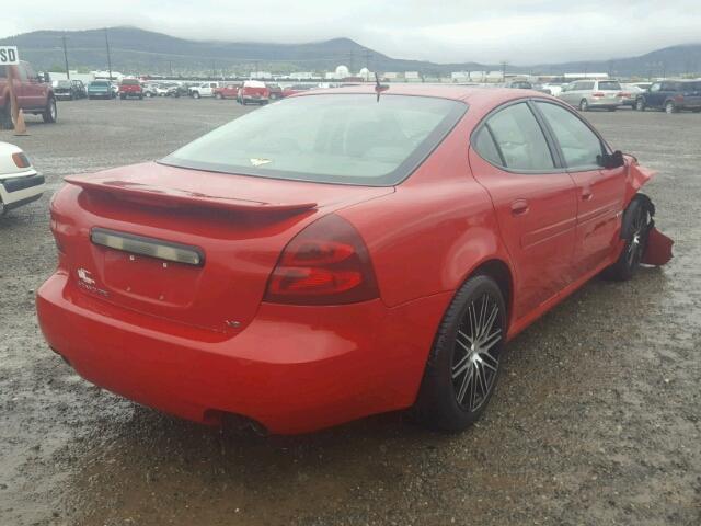 2G2WC58C961248973 - 2006 PONTIAC GRAND PRIX RED photo 4