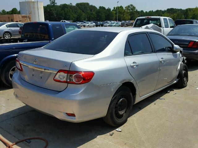 2T1BU4EE3BC572858 - 2011 TOYOTA COROLLA SILVER photo 4