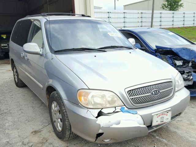 KNDUP131256651187 - 2005 KIA SEDONA EX SILVER photo 1