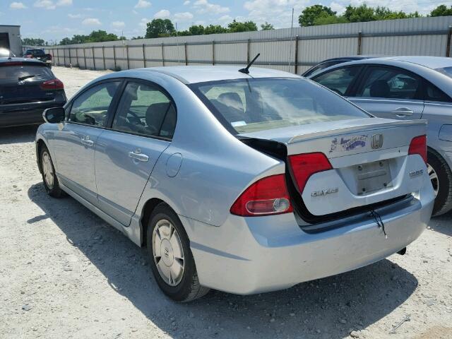 JHMFA36236S005139 - 2006 HONDA CIVIC HYBR SILVER photo 3