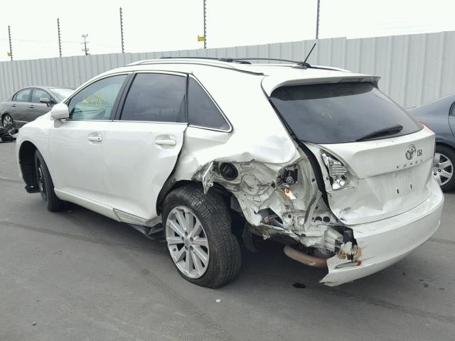 4T3ZA3BB1BU047539 - 2011 TOYOTA VENZA BASE WHITE photo 3