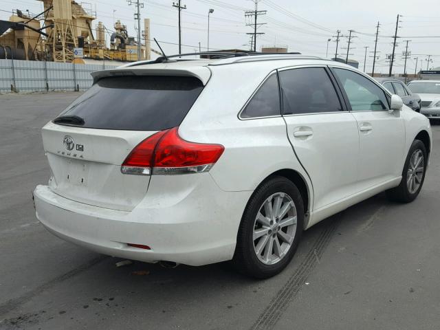 4T3ZA3BB1BU047539 - 2011 TOYOTA VENZA BASE WHITE photo 4