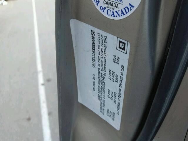 2G4WB55K911125785 - 2001 BUICK REGAL LS 棕色 照片 10