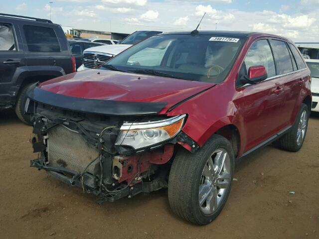 2FMDK3KC7CBA18725 - 2012 FORD EDGE RED photo 2