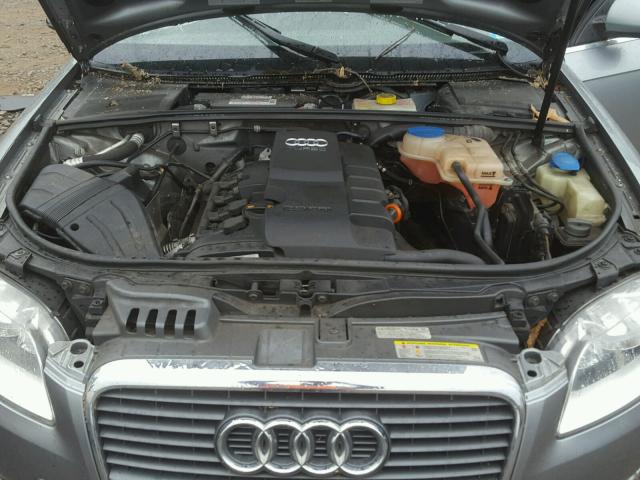 WAUDF78E67A209110 - 2007 AUDI A4 2.0T QU GRAY photo 7