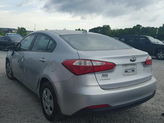 KNAFK4A68F5279253 - 2015 KIA FORTE LX SILVER photo 3