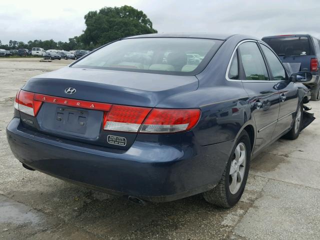 KMHFC46F97A184682 - 2007 HYUNDAI AZERA SE BLUE photo 4