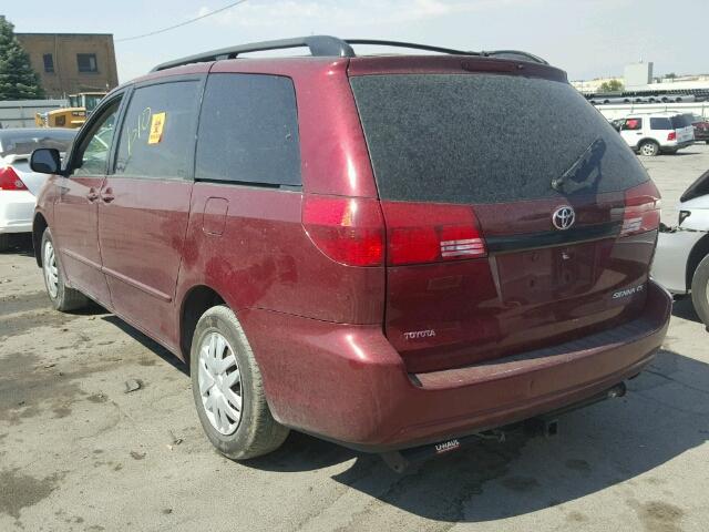 5TDZA23C75S380593 - 2005 TOYOTA SIENNA CE RED photo 3