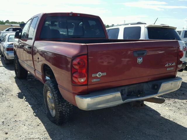 3D7KS28A08G172313 - 2008 DODGE RAM 2500 S RED photo 3