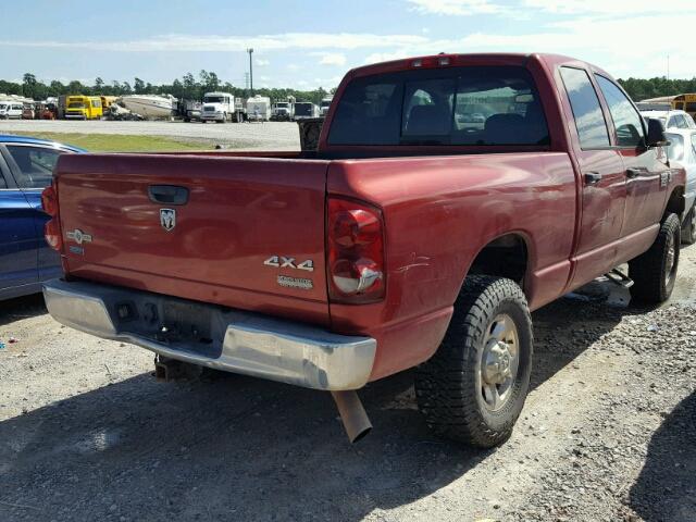 3D7KS28A08G172313 - 2008 DODGE RAM 2500 S RED photo 4