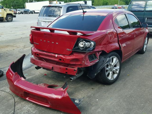 1C3CDZBG8DN590770 - 2013 DODGE AVENGER R/ RED photo 4