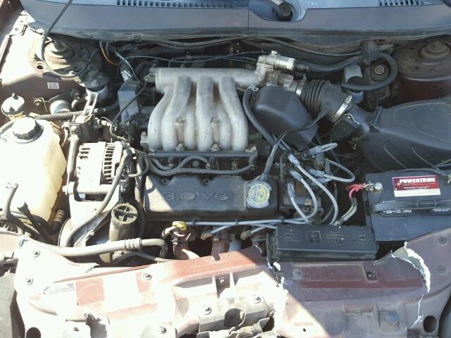 1FAFP5528YA156277 - 2000 FORD TAURUS SES RED photo 7