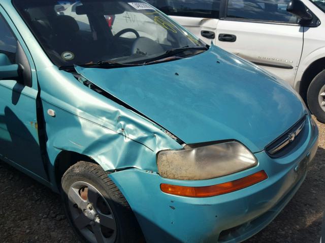 KL1TD52605B419694 - 2005 CHEVROLET AVEO BASE Dəniz mavisi foto 10