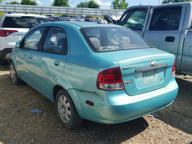 KL1TD52605B419694 - 2005 CHEVROLET AVEO BASE Dəniz mavisi foto 3