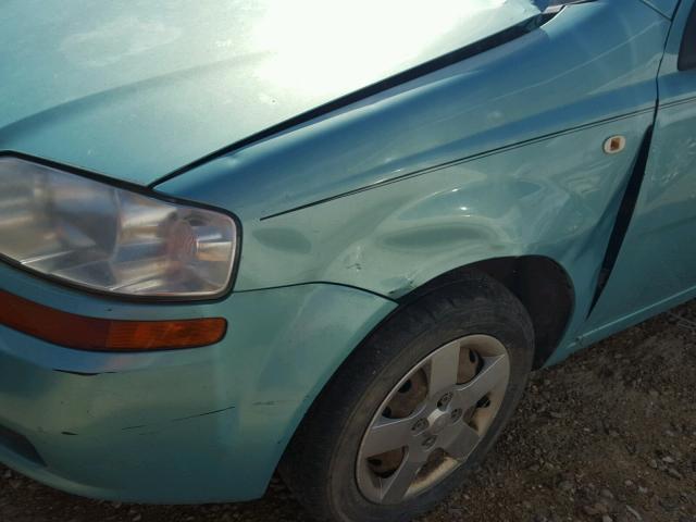 KL1TD52605B419694 - 2005 CHEVROLET AVEO BASE Dəniz mavisi foto 9