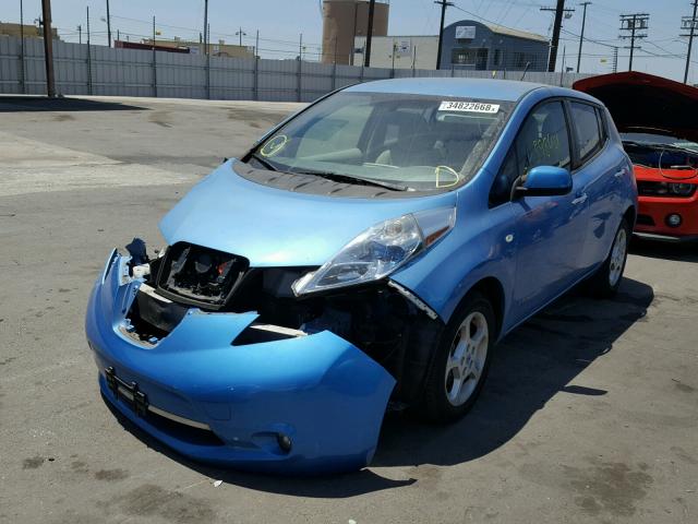 JN1AZ0CP6CT020164 - 2012 NISSAN LEAF SV BLUE photo 2