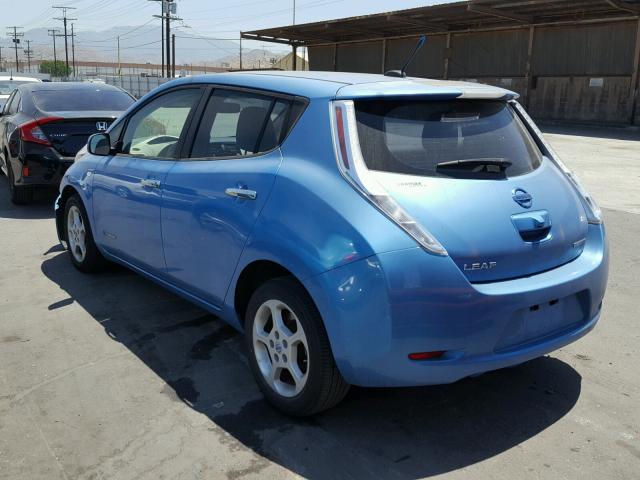 JN1AZ0CP6CT020164 - 2012 NISSAN LEAF SV BLUE photo 3