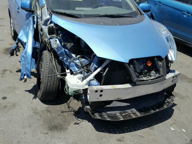 JN1AZ0CP6CT020164 - 2012 NISSAN LEAF SV BLUE photo 9