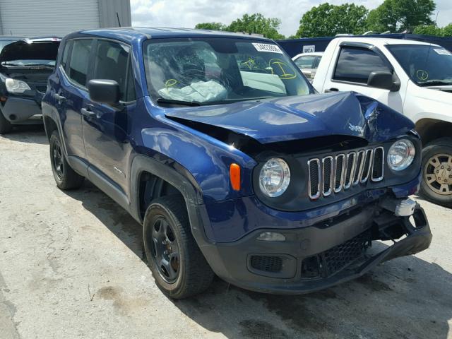 ZACCJBAW2GPC59165 - 2016 JEEP RENEGADE S BLUE photo 1