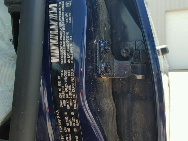 ZACCJBAW2GPC59165 - 2016 JEEP RENEGADE S BLUE photo 10