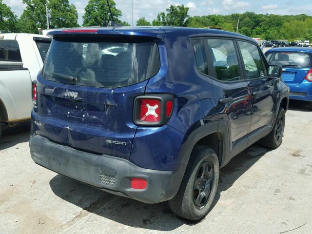 ZACCJBAW2GPC59165 - 2016 JEEP RENEGADE S BLUE photo 4