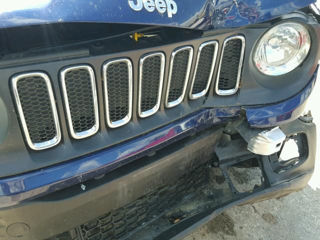 ZACCJBAW2GPC59165 - 2016 JEEP RENEGADE S BLUE photo 9