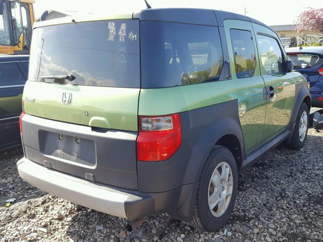 5J6YH28347L015884 - 2007 HONDA ELEMENT LX GREEN photo 4