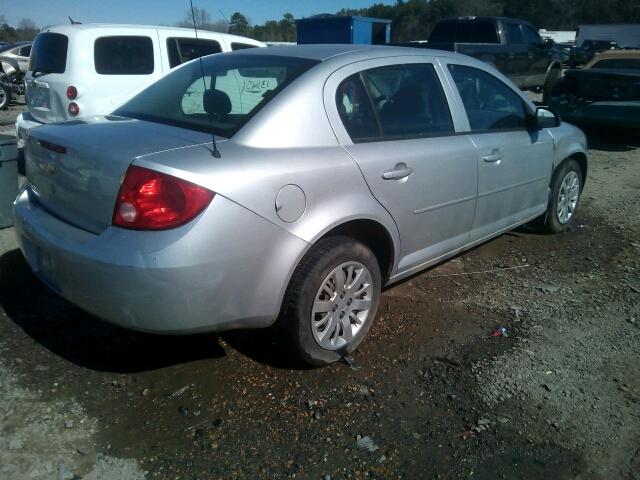 1G1AT58H897264888 - 2009 CHEVROLET COBALT LT SILVER photo 4