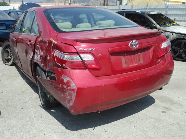 4T1BE46K27U090793 - 2007 TOYOTA CAMRY NEW RED photo 3