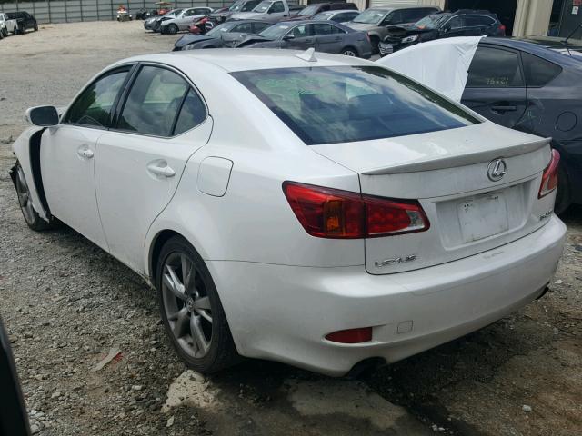 JTHBK262095107006 - 2009 LEXUS IS 250 WHITE photo 3