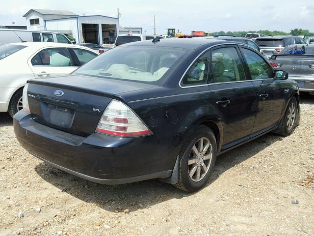 1FAHP24W08G127655 - 2008 FORD TAURUS SEL BLUE photo 4